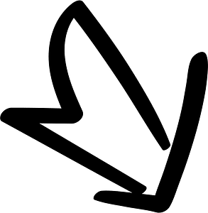 Hand drawn arrow