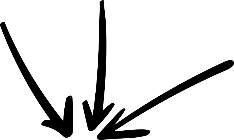 Hand drawn arrow