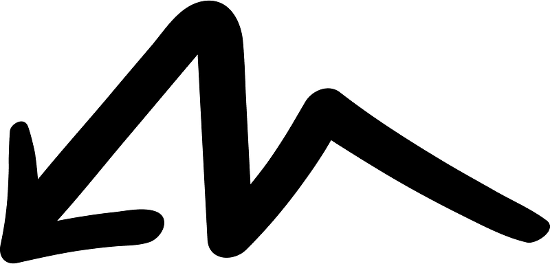 Hand drawn arrow