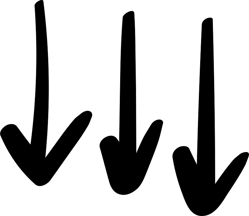 Hand drawn arrow