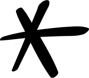 Hand drawn asterisk