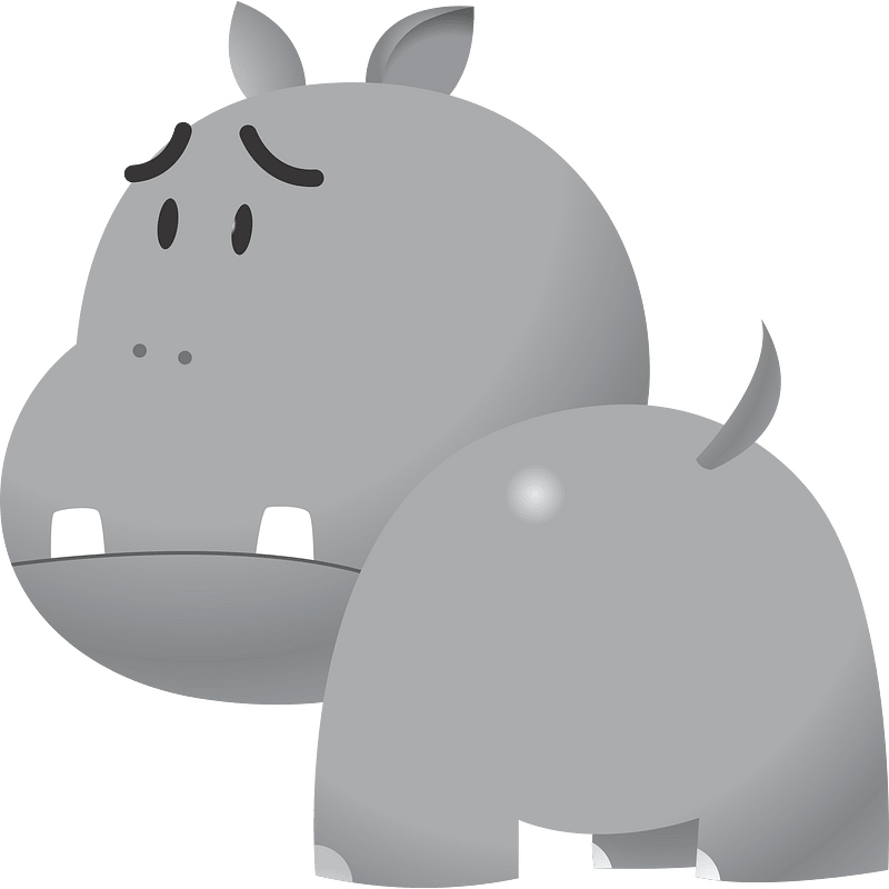 Cartoon hippo