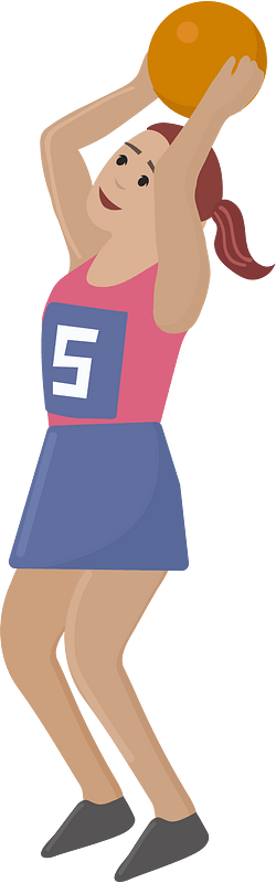 Girl playing netball
