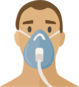 Man with oxygen mask