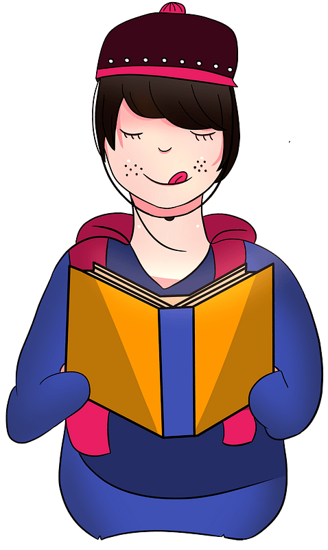 Schoolboy with a book