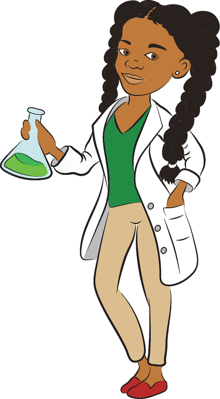 Young female scientist