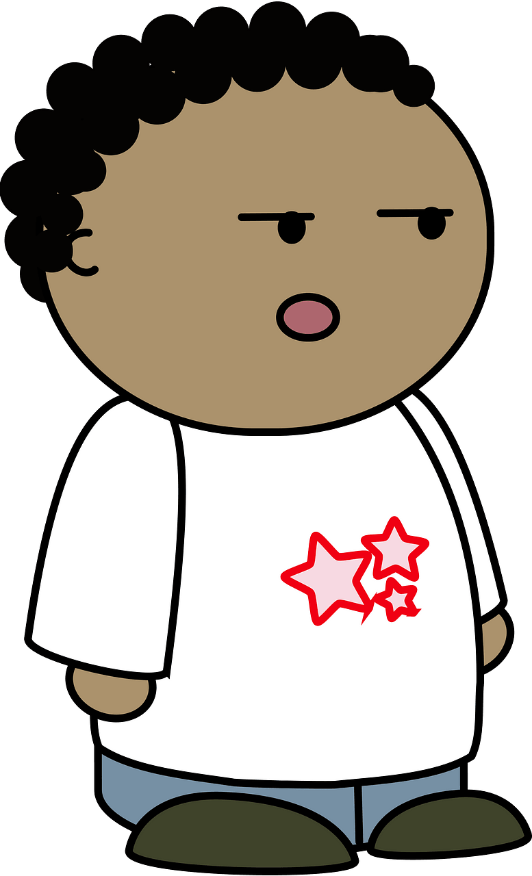 Boy with confused expression