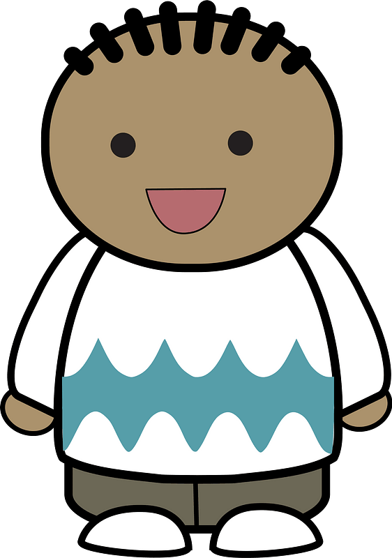 Child with Cornrows, with joyfull face