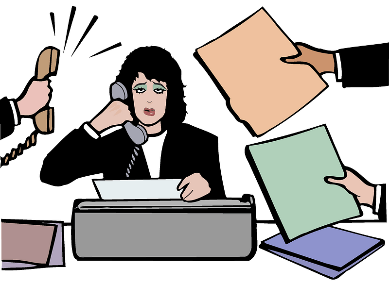 Stressed business lady