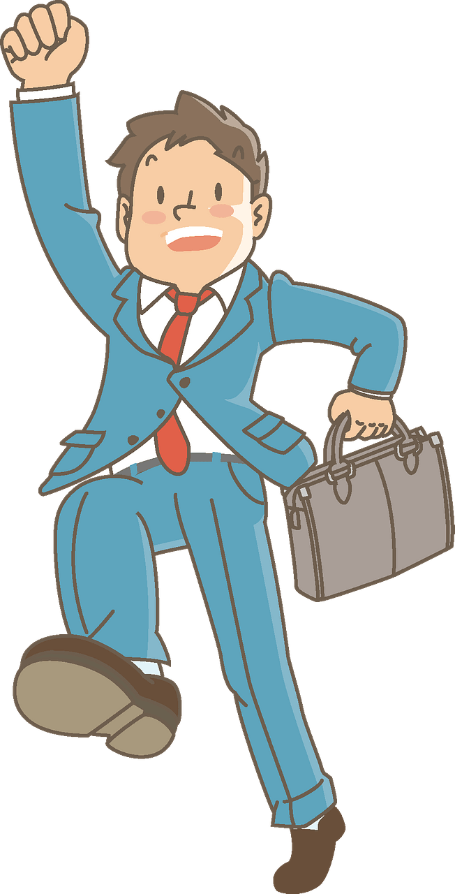 Excited employee