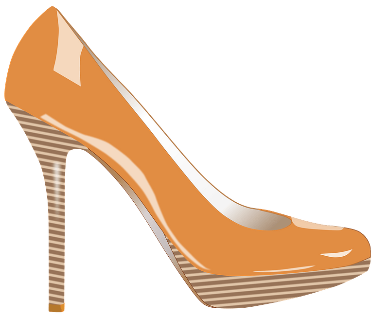 High-heeled shoes