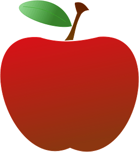 Simple red apple