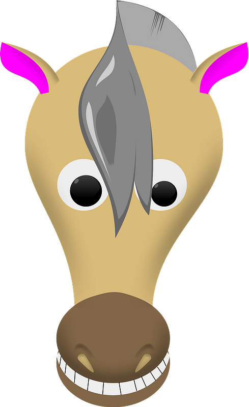 Comic horse face