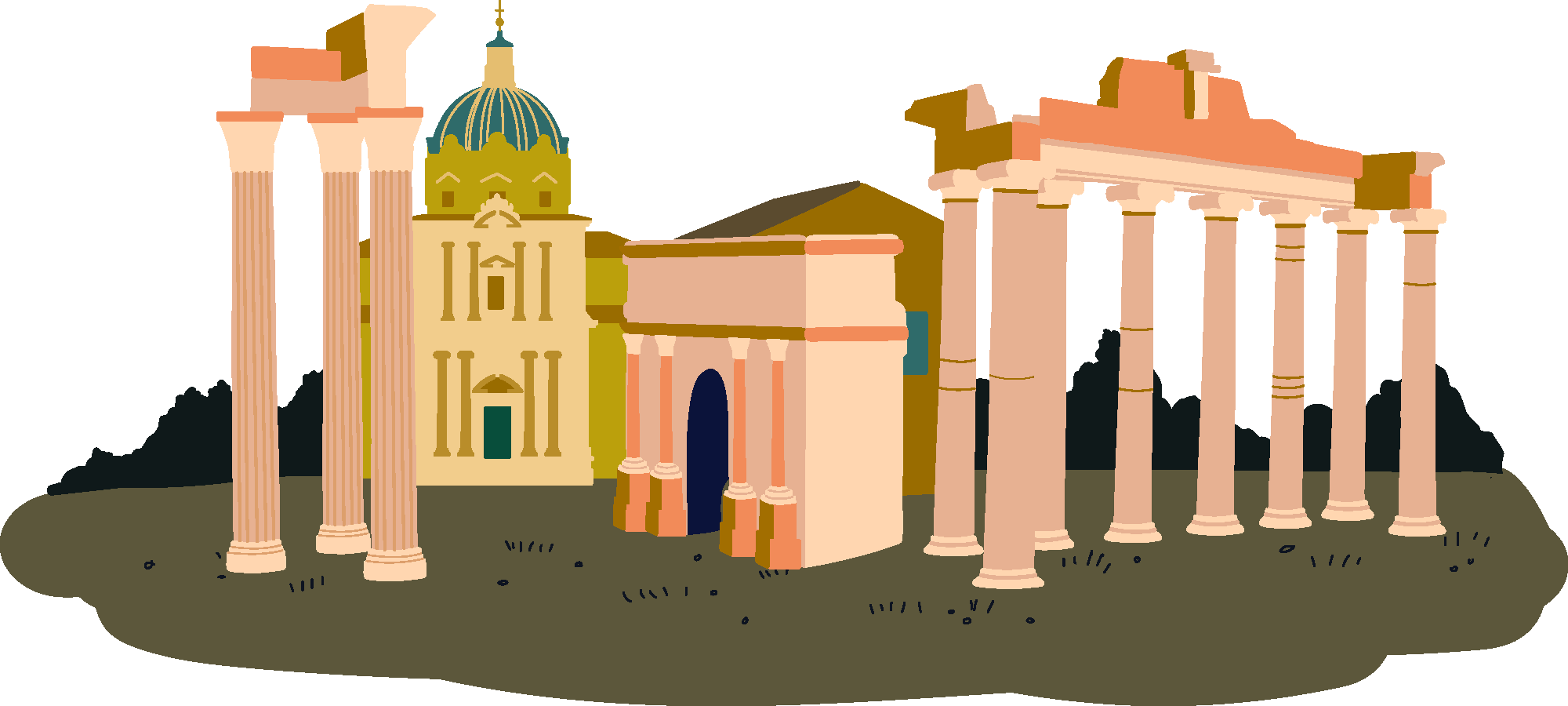 The Roman Forum - Free vector clipart images on creazilla.com