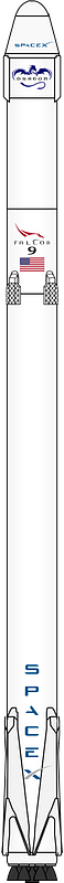 SpaceX-Falcon 9 v1.1 R with Dragon spacecraft