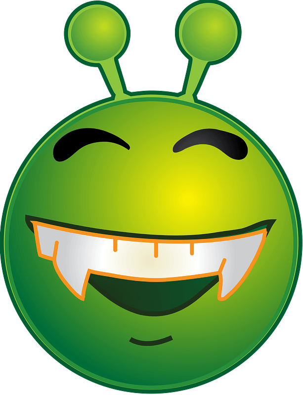 Smiley green alien doof