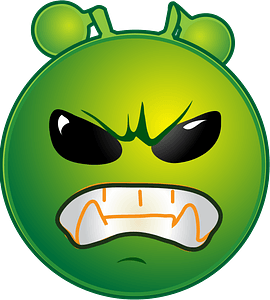 Smiley green alien GRRR