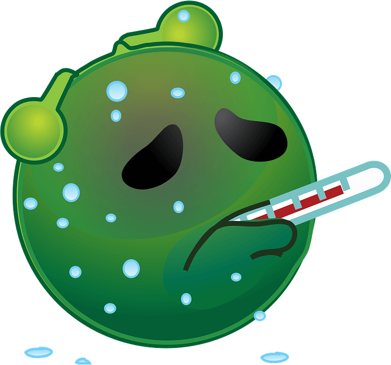 Smiley green alien hot fever