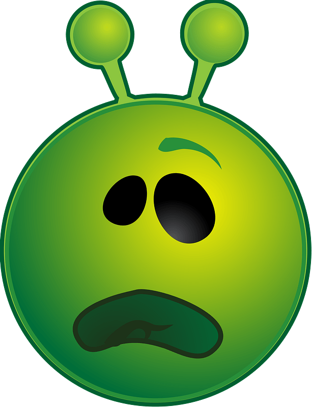 Smiley green alien whatface