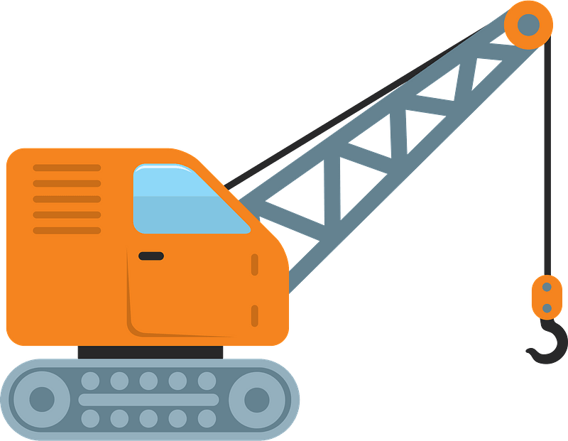 Crawler crane - Free vector clipart images on creazilla.com