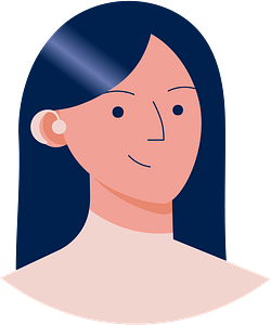 Woman with hearing aid