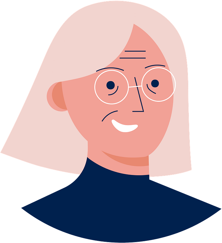 Old woman with glasses
