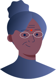 Indian woman with glasses