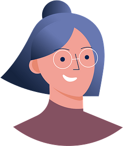 Woman with glasses