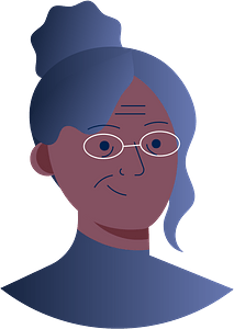Woman with glasses