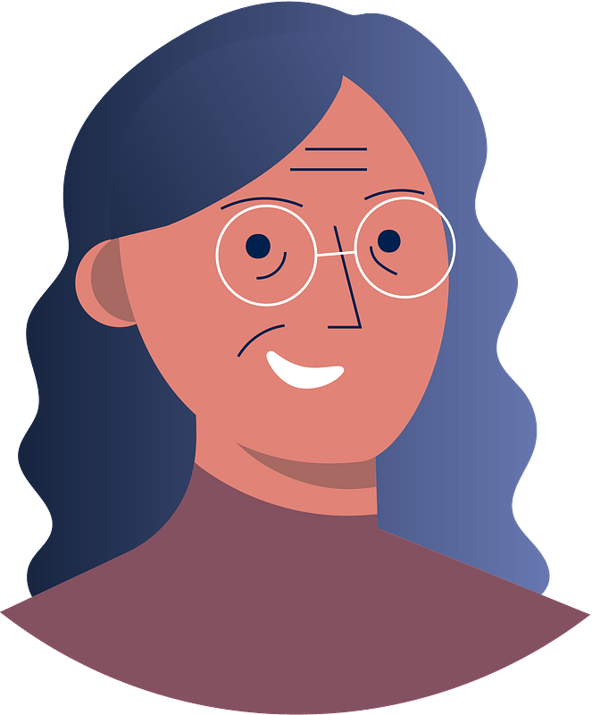 Woman with glasses