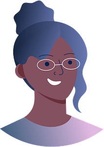 Woman with glasses