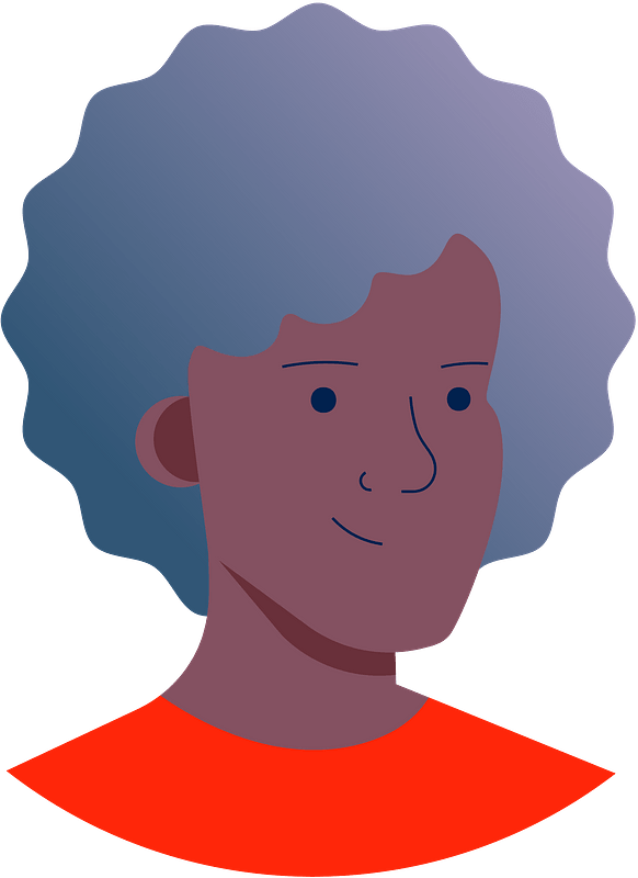 Woman with grey hair