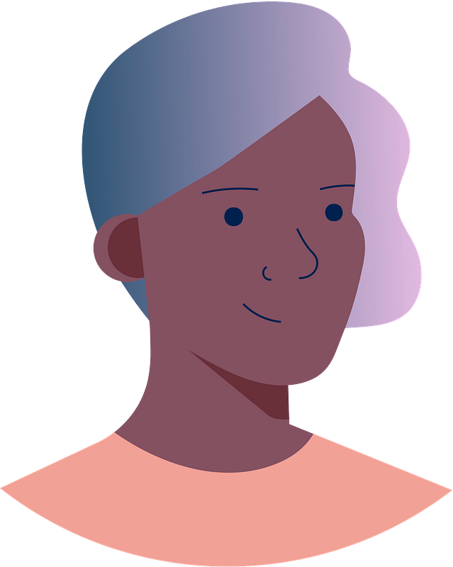 Woman with grey hair