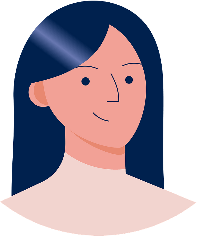 Woman with long hair