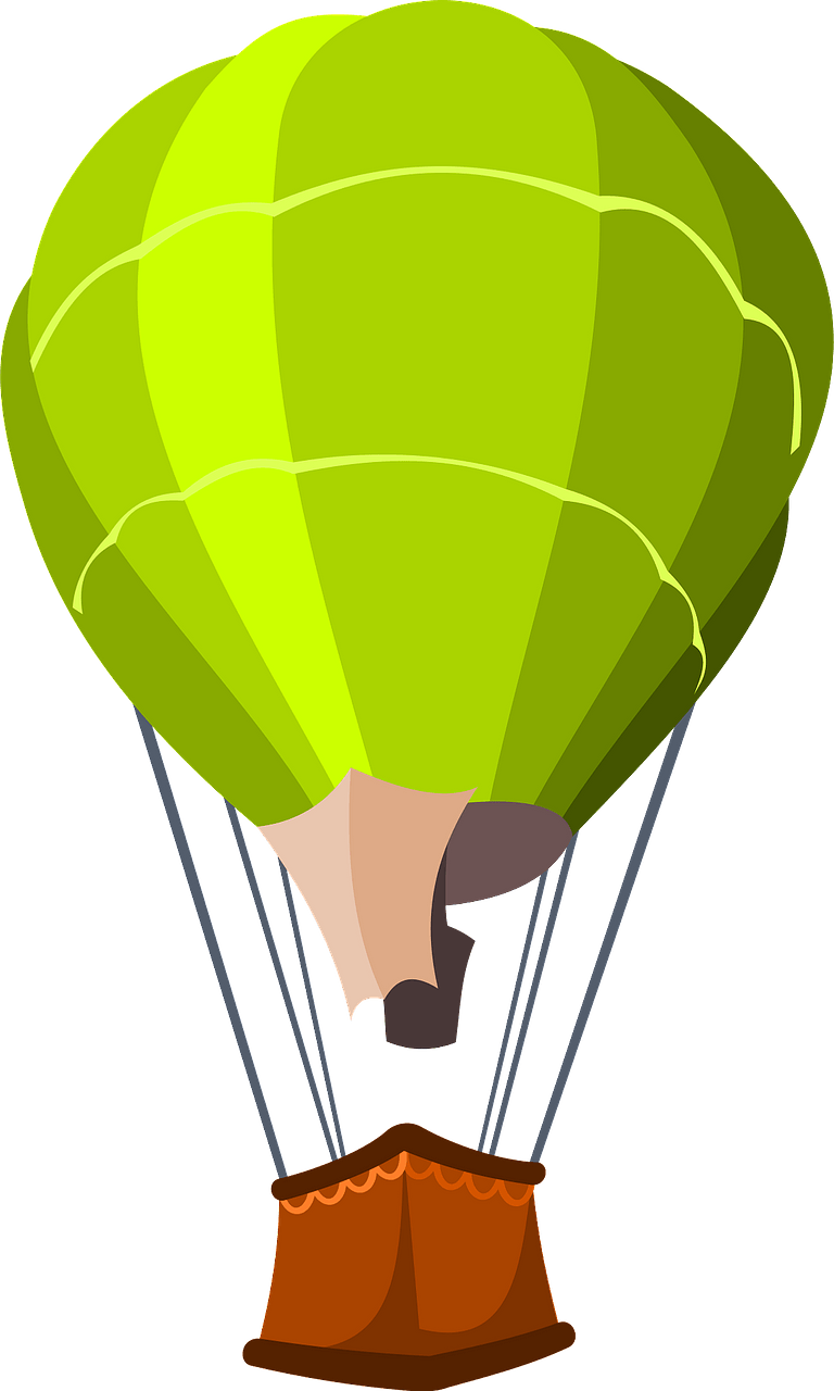 Green Hot Air Balloon