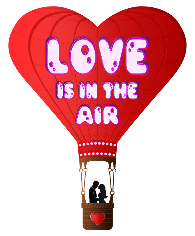 Valentine S Day Hot Air Balloon Free Vector Clipart Images On