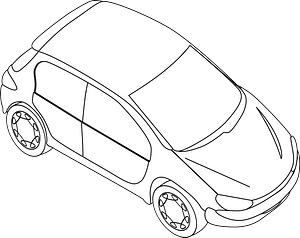 Peugeot 206 outline