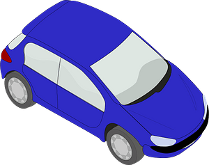 Peugeot 206 blue