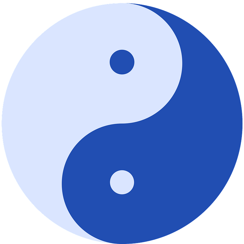 Yin-Yang blue 