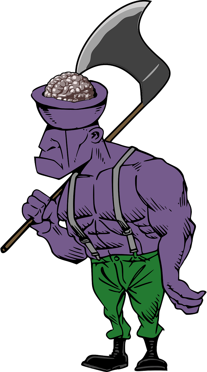 Exposed brain zombie