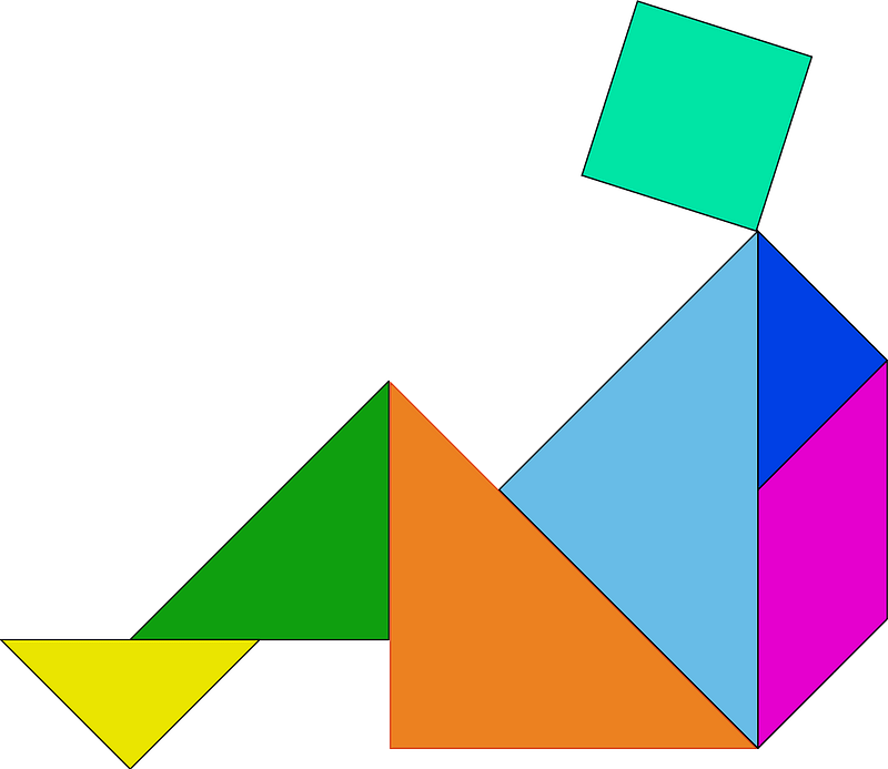 Tangram sitting person