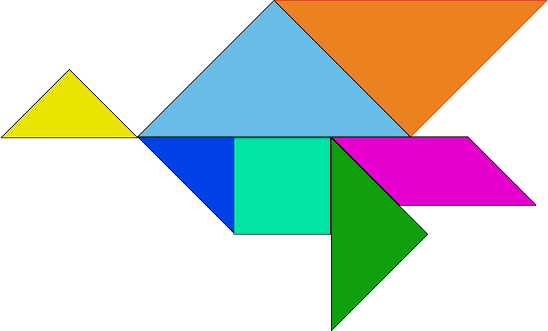 Tangram flying bird