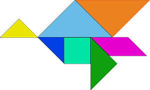 Tangram flying bird