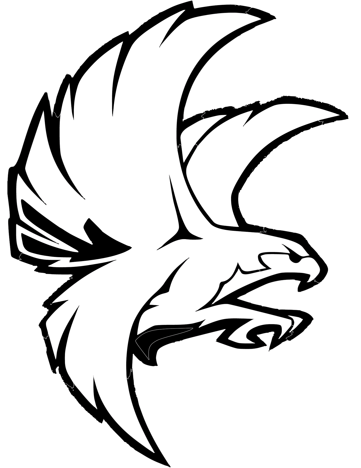 Falcon in flight Free vector clipart images on creazilla