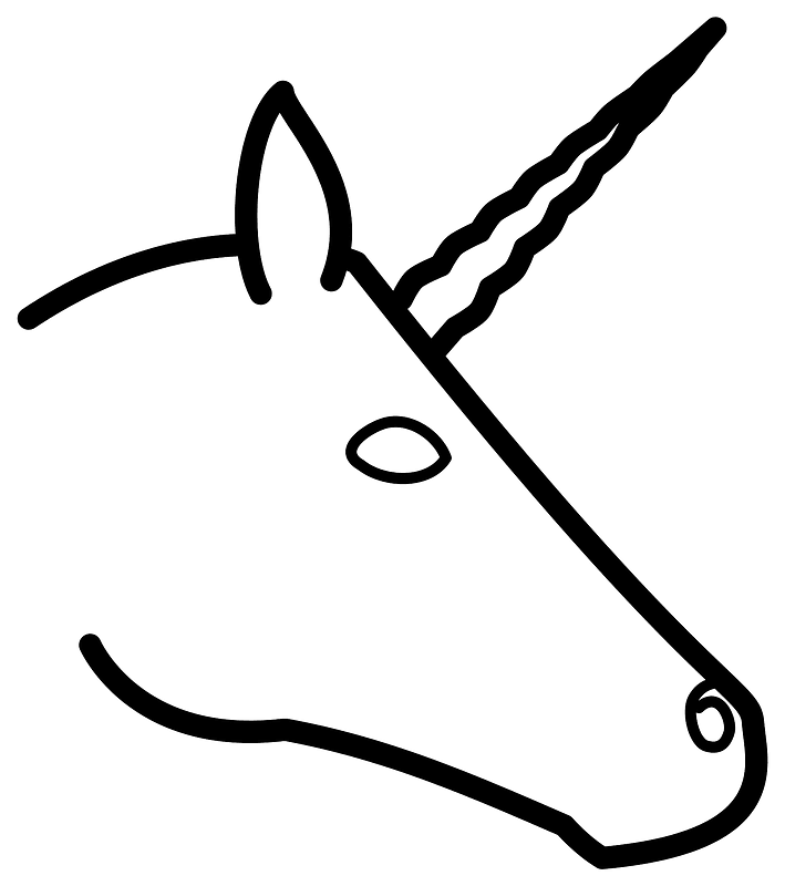 Unicorn head profile