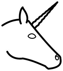 Unicorn head profile