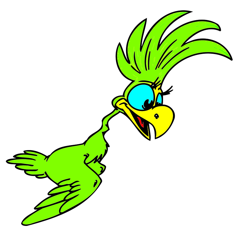 Cartoon parrot