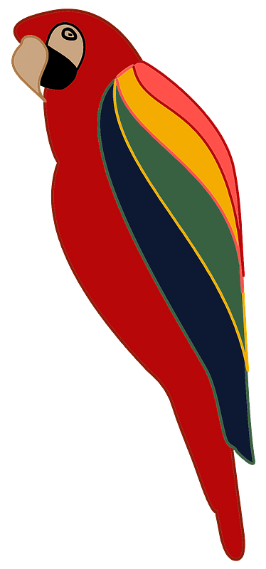Stylized parrot