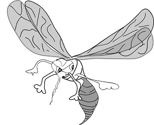 Cartoon mosquito