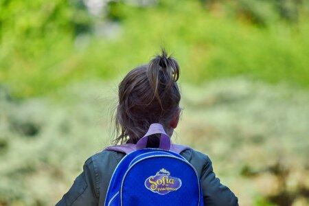 Backpack girl school child photo